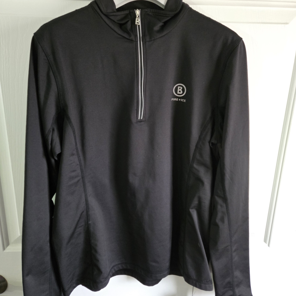Bogner Fire & Ice Alexia Half-Zip Top, Sz. XL, Black, NWT